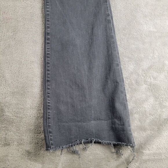 Mother Jeans Women's 30 Faded Black Denim Fray The Weekender Flare Legs Y2K 90s - Picture 9 of 16